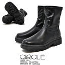 防寒 スノーブーツ ワークブーツ ダテハキ CIRCLE ショート ストレッチ 雪 冬 サークル 46201 ブラック 黒 レディース カジュアルブーツ
