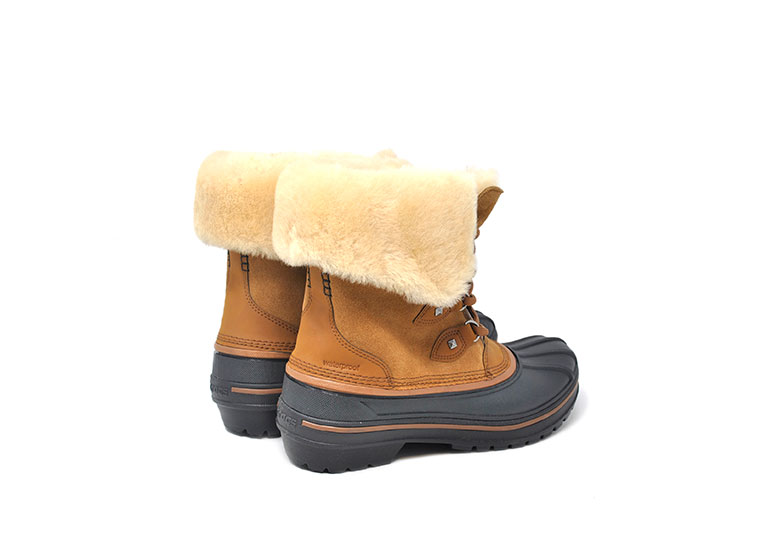 防寒 防水 軽量 防滑 スノーブーツ ボア レディース クロックス crocs 203431 209 ALLCAST 2.0 LUXE BOOT W WHEAT ウィート 雪 冬 ビーンブーツ