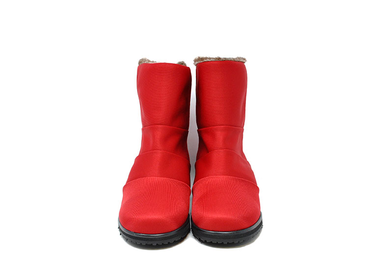 スノーブーツ レディース 凍結 2way 4E スパイク ブーツ 日本製 7607 レッド 赤 防滑 防寒 防水 雪 冬 靴 暖かい