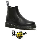 ドクターマーチン サイドゴアブーツ レディース ドクターマーチン チェルシーブーツ サイドゴアブーツ Dr.Martens 2976 Chelsea boots WHITE STITCH 26257001 ブラック 黒 ホワイト ステッチ レディース 女性 靴 エアクッションソール