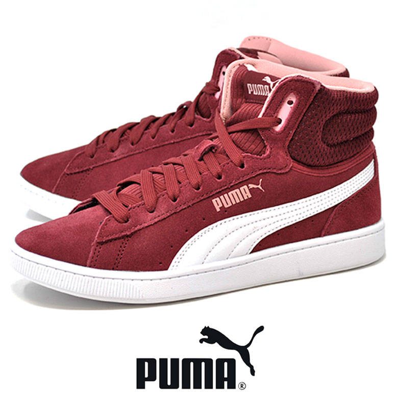 PUMA VIKKY V2 MID ビッキー V2 ミッド プーマ コードバンホワイト/ブライダルローズ PUMA 369867 03 ダンス スニーカー レディース