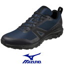 ミズノ ウエーブシーク メンズ ウォーキングシューズ ネイビー レインシューズ 防水 スニーカー ローカット MIZUNO B1GA220114