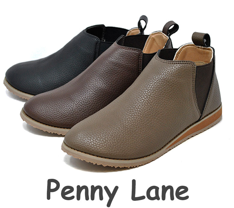 サイドゴア レディース サイドゴア ブーツ ショートブーツ ペニーレイン Penny Lane 3182 ぺたんこ フラットシューズ 婦人靴