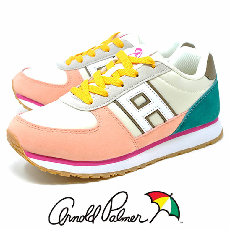 レディース スニーカー ローカット アーノルドパーマー AL 0761 ピンク おしゃれ かわいい レトロ カラフル ランニングシューズのサムネイル