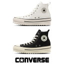 コンバース CONVERSE レディース 厚底 スニーカー ハイカット キャンバス オールスター シャークソール HI CONVERSE ALL STAR SHARKSOLE HI 白 黒 ホワイト ブラック