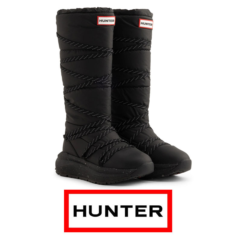 HUNTER ハンター 7101 グリップ トール スノーブーツ シューズ UFT7101NYL-BLK ブラック 黒 防水 ウィンターブーツ 防寒ブーツ 冬靴...