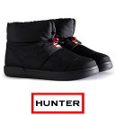HUNTER ハンター イン/アウト パファー ブーティ シューズ WFF3001WWU-BLK ブラック 黒 撥水 スリッポン ウィンターブーツ 防寒ブーツ ...