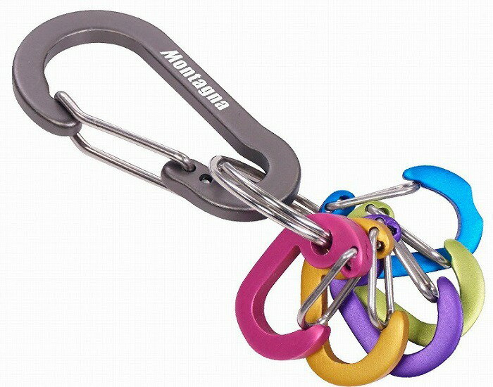 カラビナミニ6P釣り アウトドア キーリング キーホルダー・キーケース キーリング メンズ キーホルダー キーフック メンズ レディース カラフル