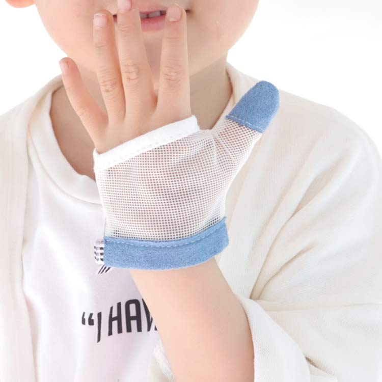 ストップ 手袋 指しゃぶり対策 補正 指吸い おしゃぶりガード 矯正用 爪噛み防止 指しゃぶり防止 歯がため 赤ちゃん ベビー 幼児 子ども 調節可能 2枚セット 3