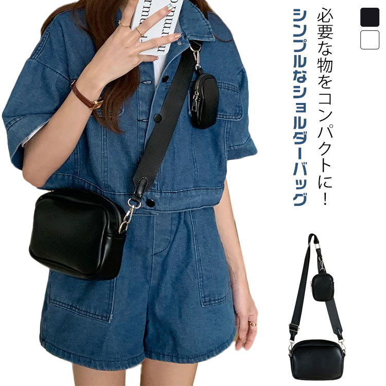 樂天商城 - レディース スマホポシェット スマホポーチ ショルダーバッグ 可愛い 斜めがけ フェイクレザー カメラバッグ スマホショルダー 小銭入れ カード入れ ミニポーチ付き 軽量