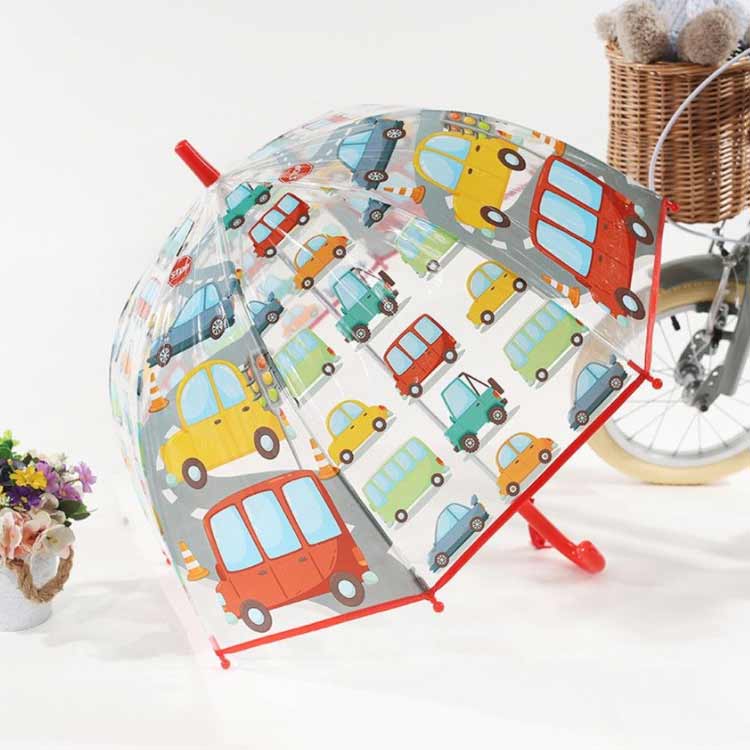 雨傘 梅雨対策 子供傘 こども用 長傘 キャラクター 可愛い 8本骨 保育園 耐風 撥水 ドーム型 男の子 女の子 小学生 透明 軽量 幼稚園 保育園 ビニール傘