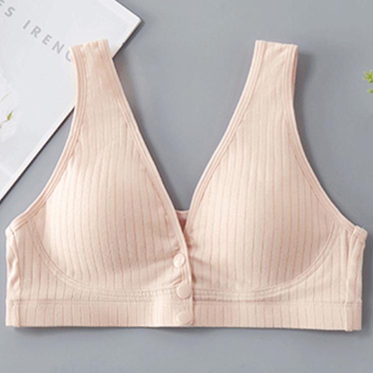 【4枚セット】 授乳ブラ マタニティ 前開き コットン ナイトブラ ノンワイヤー ブラジャー 授乳ブラジャー 授乳 ブラ 産後 産前 送料無料 フロントボタン 授乳用 ブラジャー マタニティブラ マタニティ 垂れ防止 ベージュ ピンク 妊婦 美胸 育乳 ナイト 綿