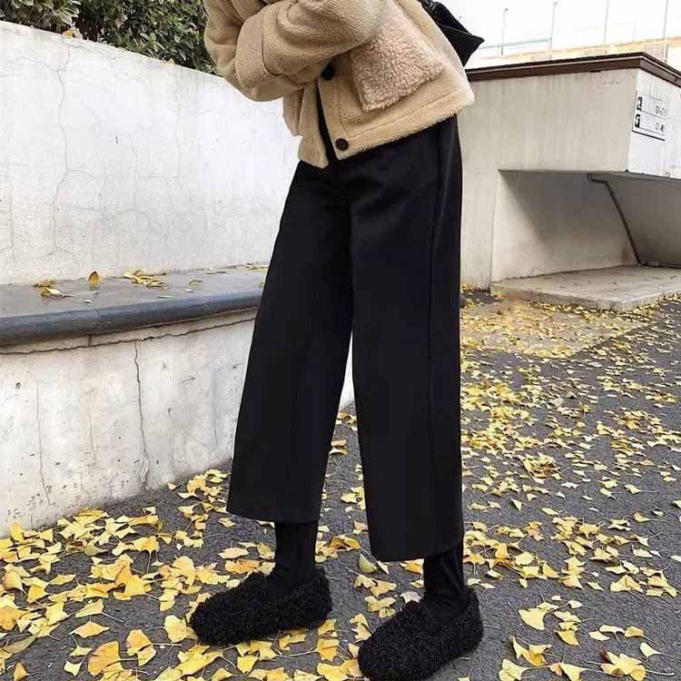 レディース ズボン ストレッチパンツ ガウチョ ボトムス ワイドパンツ ひざ下 7分...