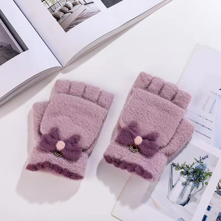 起毛 2way リボン 裏起毛 暖かい 指なし ふわふわ ミトン ジュニア 2way 手袋 ふんわり パステルカラー 学生 秋冬 かわいい おしゃれ キッズ スマホ対応 あったか 2way フィンガーレス 女子 防寒 通学 子ども用 グローブ 3