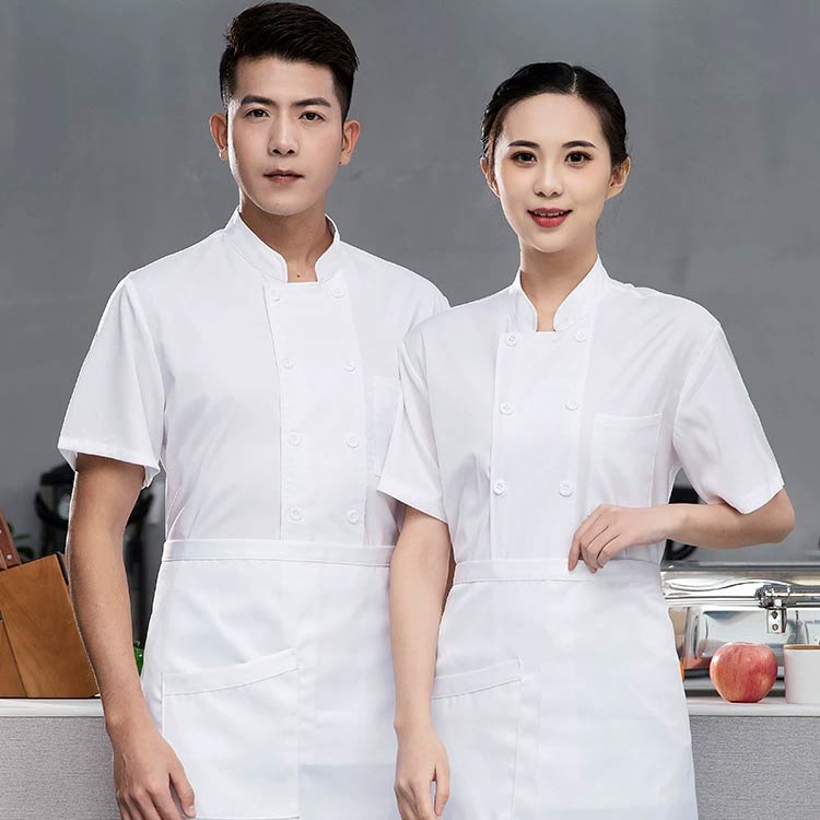 Rakuten - 薄手 調理服 コック服 ユニフォーム コックコート バックメッシュ 厨房服 長袖 飲食店 カフェ キッチン シェフ コックシャツ カフェシャツ レストラン 白衣 男女兼用 ホテル イタリアン 制服 業務用 作業服 料理服 コックコート ケーキ屋 おしゃれ 父の日