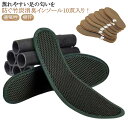 除湿 インソール 吸汗 中敷き 足が臭わない 竹炭 抗菌 レディース 脱臭 メンズ デオドライズ 10双入り 消臭 靴 通気性 黒 洗える 竹炭 ブラック 10足セット キッズ 大人用 子供用 男女兼用