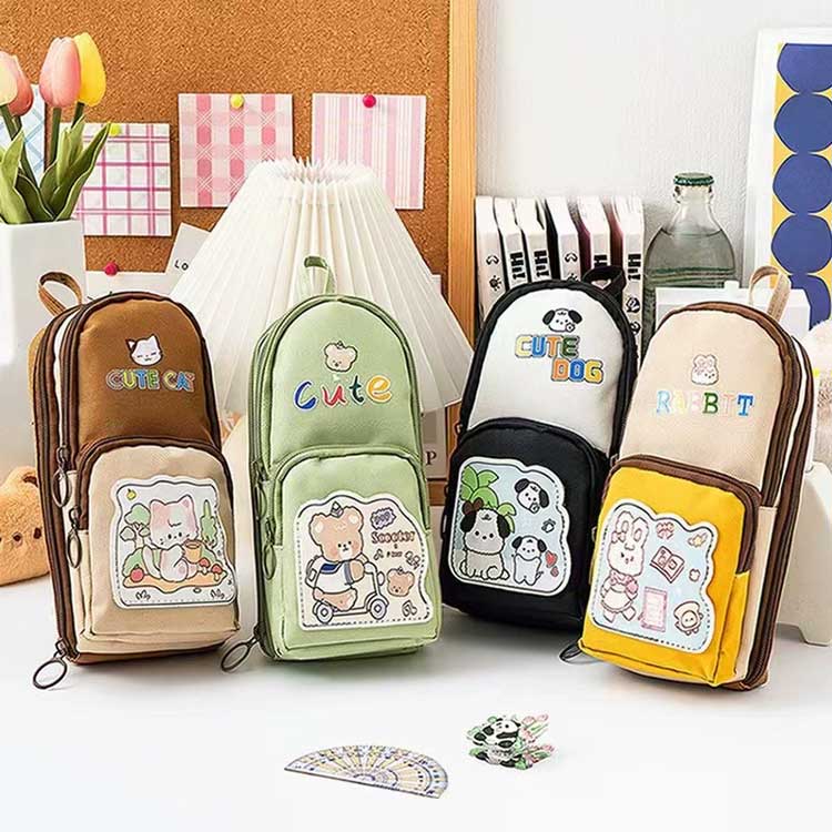 ペンケース 小学生 女の子 筆箱 レディース おしゃれ スリム ファスナー 高校生 収納 大学生 中学生 多機能 ペンケース シンプル 両面 仕切り 女子 自立型 立つタイプ 男の子 大容量 縦型 ふでばこ 筆箱 ペンケース 縦型 筆箱 ペンケース 自立スタンド 小学生 中学生 高校生 mion0123-10006273 mion サンプル画像2
