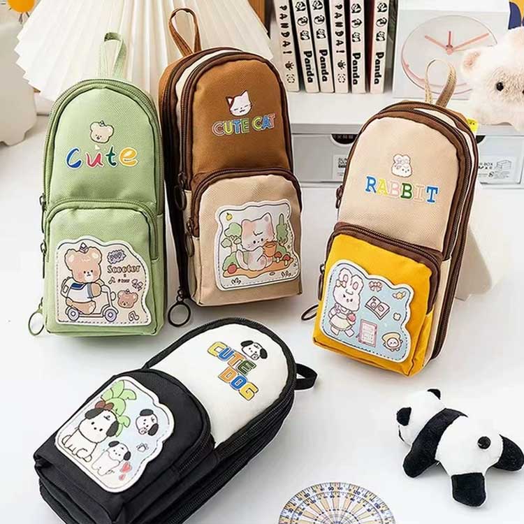 ペンケース 小学生 女の子 筆箱 レディース おしゃれ スリム ファスナー 高校生 収納 大学生 中学生 多機能 ペンケース シンプル 両面 仕切り 女子 自立型 立つタイプ 男の子 大容量 縦型 ふでばこ 筆箱 ペンケース 縦型 筆箱 ペンケース 自立スタンド 小学生 中学生 高校生 mion0123-10006273 mion サンプル画像3