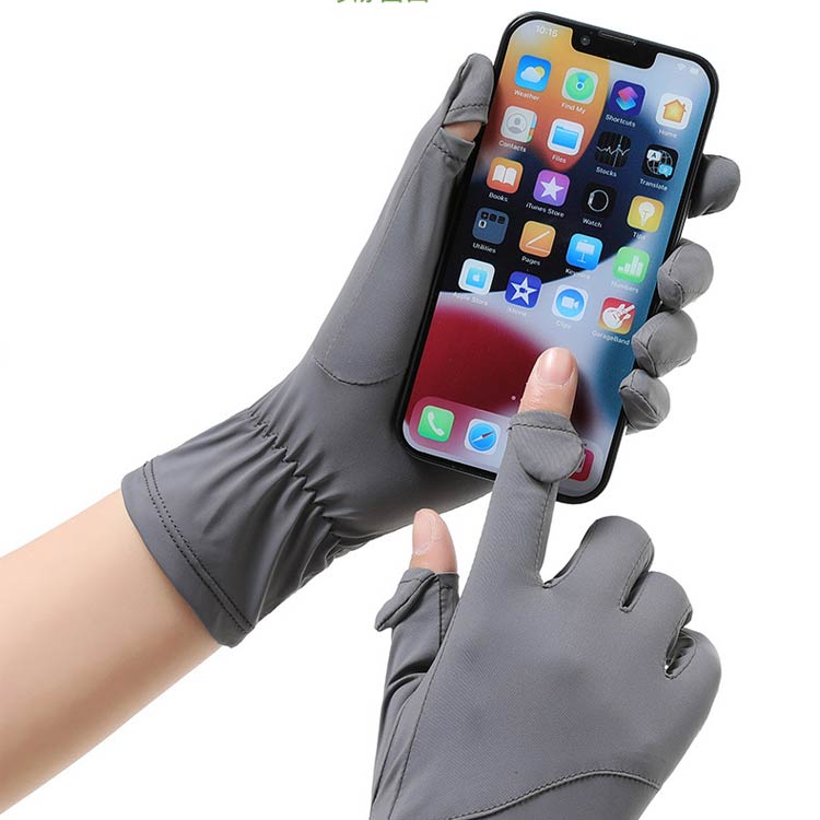 スマホ操作 接触冷感 UV対策 レディース 手袋 ひんやり UVカット 手袋 日焼け防止 日焼け対策 グローブ 運転 指出し穴つき UVカット 紫外線カット 車 スマホタッチ 携帯 自転車 滑り止め加工 シルクタッチ 女性用 3