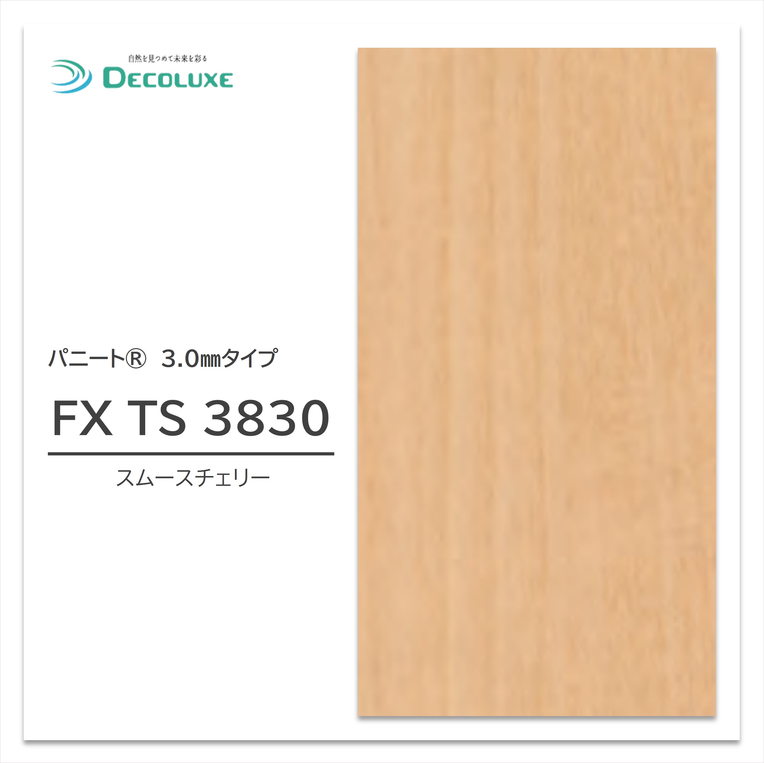 Rakuten - キッチンパネル パニート FX TS 3830 3×6 2枚入 3.0mm 910×1820mm スムースチェリー 不燃メラミン化粧板 抗菌 水廻り キッチン トイレ 洗面 日本デコラックス