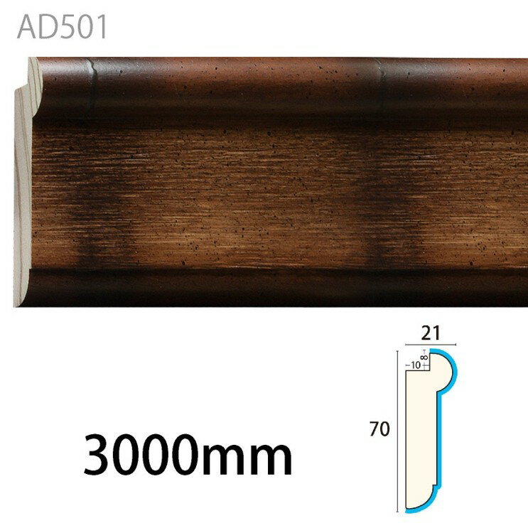 Rakuten - みはし アデモ AD501 パイン 廻り縁 見切り 額縁 内装用 木製モールディング