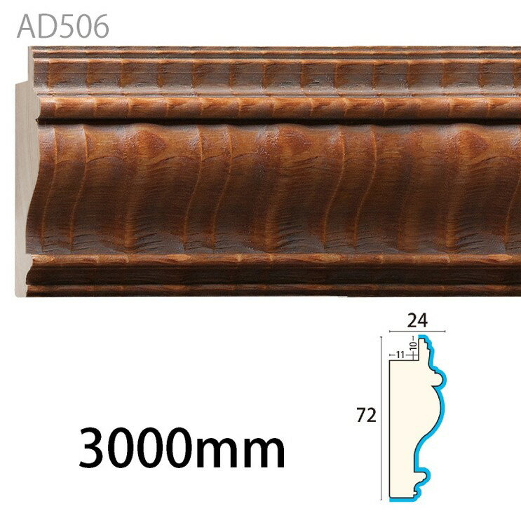 樂天商城 - みはし アデモ AD506 パイン 廻り縁 見切り 額縁 内装用 木製モールディング