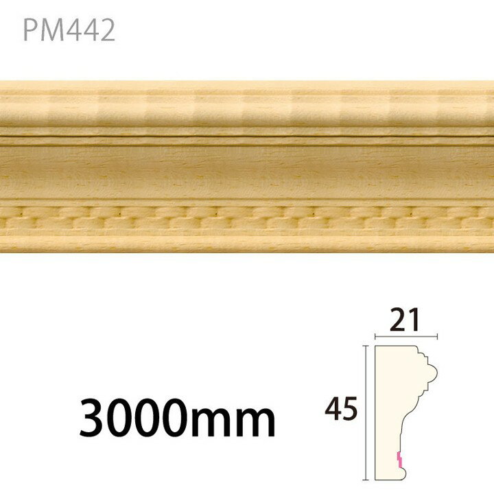 樂天商城 - みはし パスタモールディング PM442S アユース 内装用 木製モールディング 廻り縁