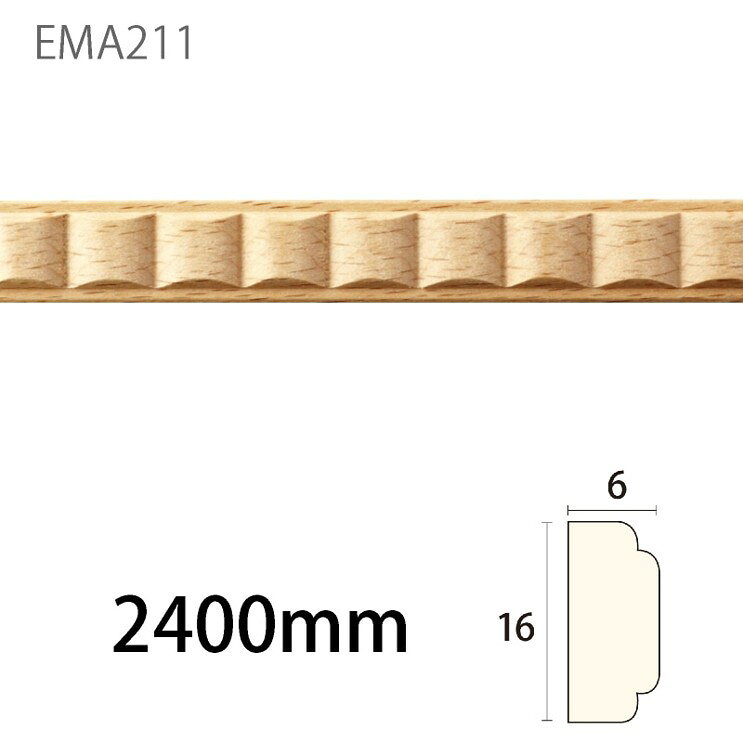みはし サンエバモール EMA211LBN ブナ 内装用 木製モールディング 見切り