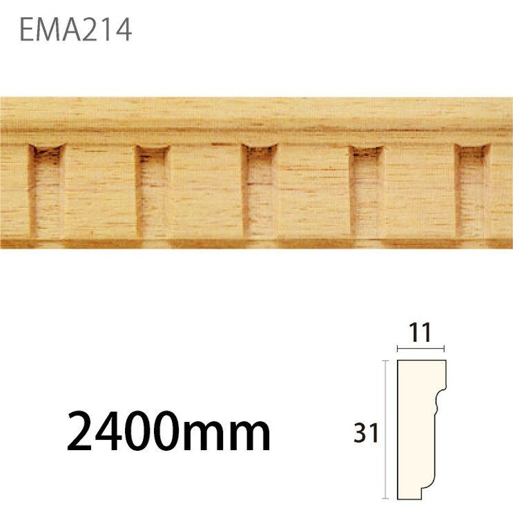 樂天商城 - みはし サンエバモール EMA214LBN ブナ 内装用 木製モールディング 見切り