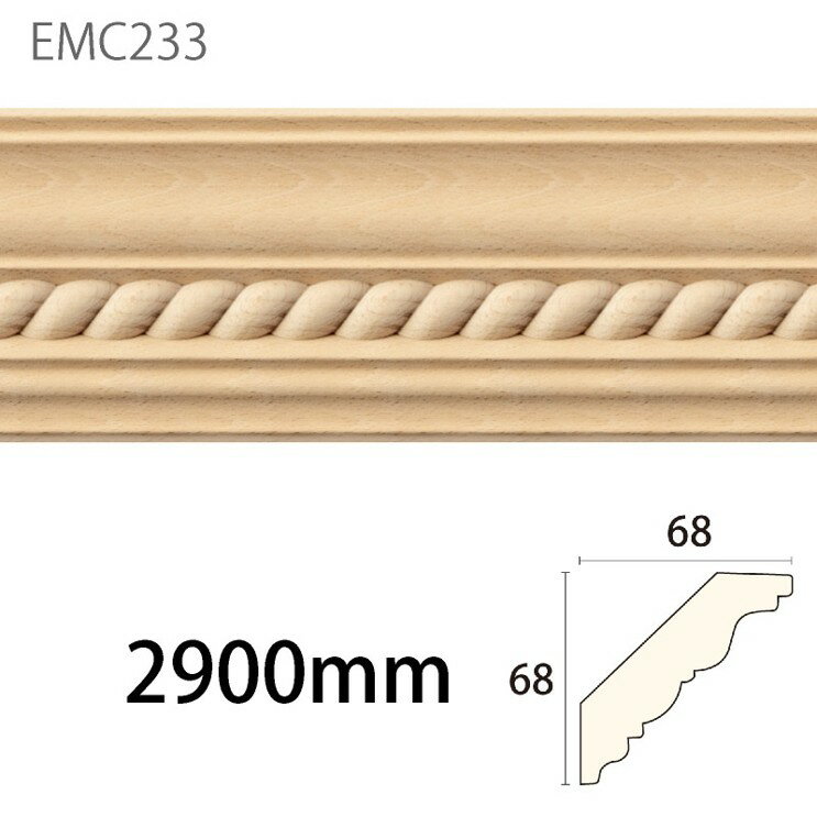 Rakuten - 【楽天スーパーセール P最大10倍】 みはし サンエバモール EMC233BN ブナ 内装用 木製モールディング 廻り縁