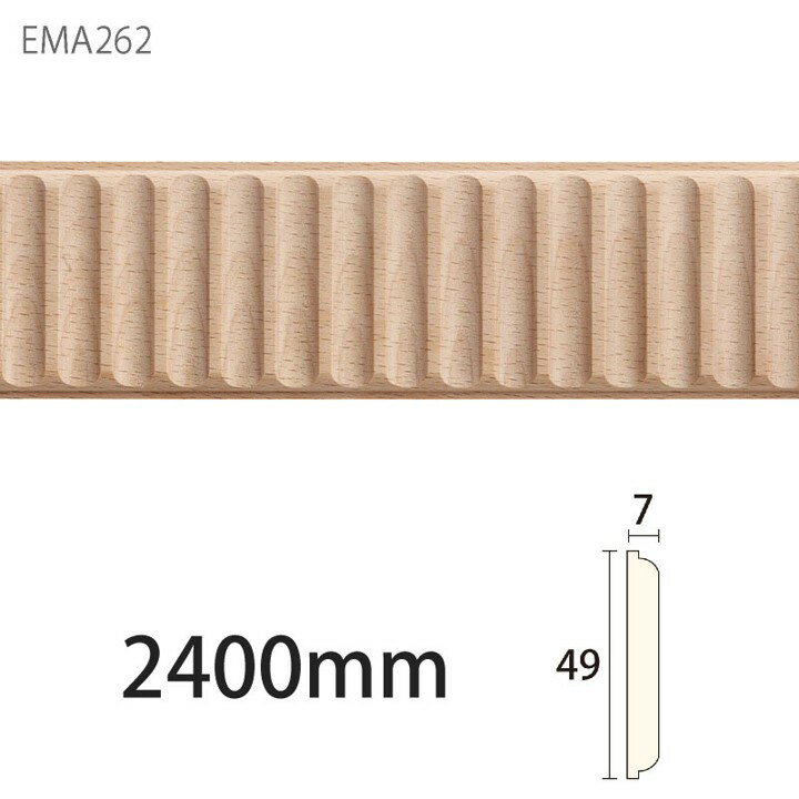 樂天商城 - みはし サンエバモール EMA262BN ブナ 内装用 木製モールディング 腰見切り 壁面装飾 家具装飾