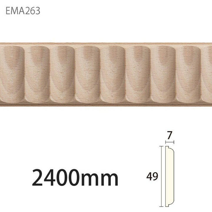 樂天商城 - みはし サンエバモール EMA263BN ブナ 内装用 木製モールディング 腰見切り 壁面装飾 家具装飾
