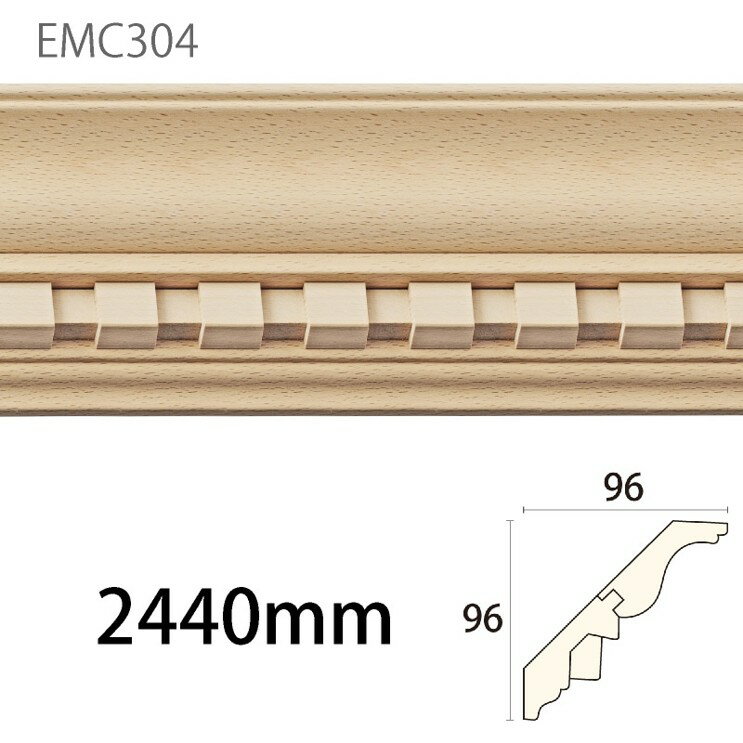 Rakuten - 【楽天スーパーセール P最大10倍】 みはし サンエバモール EMC304BN ブナ 内装用 木製モールディング 廻り縁