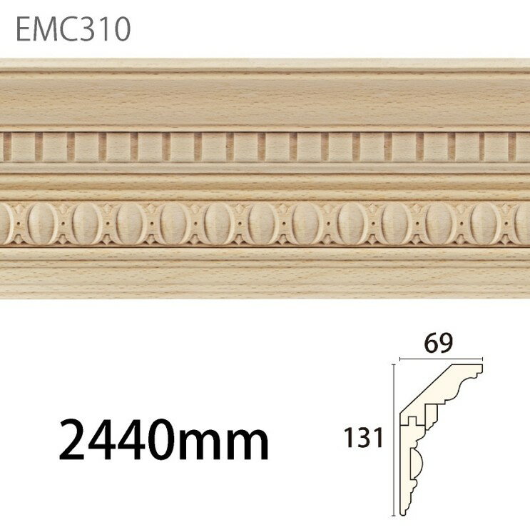 Rakuten - 【楽天スーパーセール P最大10倍】 みはし サンエバモール EMC310BN ブナ 内装用 木製モールディング 廻り縁