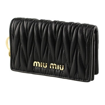 【最大4,000円OFFクーポン】ミュウミュウ カードケース 定期・名刺入れ MIU MIU 5MC407 2BPU F0002 ブラック 黒 レディース