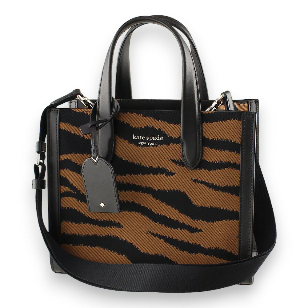 ◆商品名KATE SPADEケイトスペードmanhattan tiger jq small toteマンハッタン　タイガー　ジャカード　スモール　トート◆ブランド説明クラシックでモダンなデザインが特徴のNY生まれのファッションブランド kate spade new york（ケイトスペード）♪アメリカ人のキャサリン（ケイト）・ノエル・ブロスナンとその夫のアンディ・スペードと共に、1993年1月にハンドバックを発表☆ケイトスペードのクラシックで女性らしいファブリックやパターンは、文房具、シューズ、眼鏡、インテリア等、幅広いコレクションに取り入れられており、日本でも定番的な人気！！◆商品説明【インパクトパターンにレザーのトリミングがシック◇2WAYバッグ】・KATE SPADE(ケイトスペード)のトートバッグ入荷しました。・タイガー模様にさりげないロゴがおしゃれなバッグです。・人気のマンハッタントートから見ためはコンパクトで収納力は抜群のスモールバージョンの登場です。・取り外し可能なショルダーが付属しているので2wayでデイリーに活躍してくれます。※柄の配置には個体差がある場合がございます。特定の配置をお選びいただくことは致しかねますことを予めご了承ください。◆色・ブラウン系マルチ（multi）◆大きさ・ペットボトル500ml：収納可　・A4サイズ：収納不可・幅20-26　高さ22　マチ12 　持ち手長さ32 （cm)◆素材・仕様・ジャカード、レザー・開閉：フック・内側：スリップポケット×1　ジップポケット×1・ストラップ長さ：約82.5ー136cm（取り外し可能・調節可能）・付属品：保存袋商品関連ワード：新品 返品可能 送料無料 誕生日 プレゼント ギフト ラッピング おすすめ トレンド 男性 女性 20代 30代 40代 50代 プチギフト お祝い お返し 喜ぶ 喜ばれる 就職祝い 出産祝い 引越し祝い 入学式 入学祝い 新生活 母の日 父の日 敬老の日 ハロウィン ブラックフライデー クリスマス Xmas 初売り バレンタインデー ホワイトデー ボーナス スマート スタイリッシュ かわいい かっこいい エレガント 上品 カジュアル 旅行 2023 夏 ボーナスKATE SPADE のアイテム一覧を見る