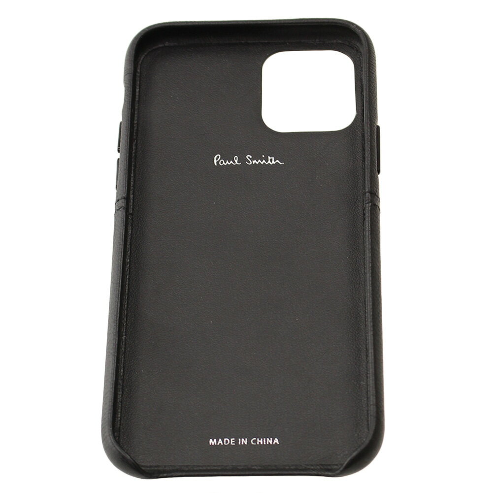 【ライプのア】 ポールスミス iPhoneケース メンズ ハードケース PAUL SMITH 11PRO/BLACKSTRIPE ブラックマルチ 黒 ストライプ カード収納型 スマホケース：ミッピーナ にドレスア