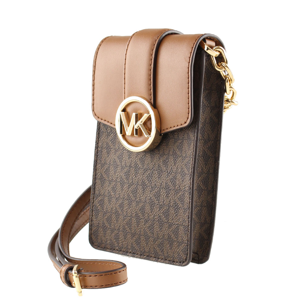 マイケルコース　ポシェット マイケルコース ショルダーバッグ ポシェット モノグラム MICHAEL KORS 35s2gnmc5b ブラウン 茶 バイカラー チェーン バッグ レディース