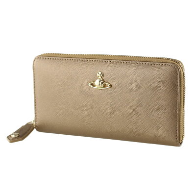 ヴィヴィアン ウエストウッド 長財布 ラウンドファスナー・ジップ ヴィクトリア VIVIENNE WESTWOOD 51050023-40565 ゴールド 財布 レディース