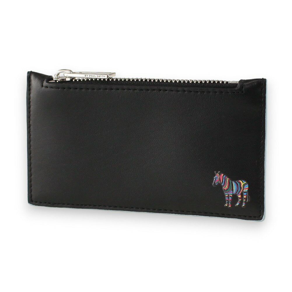 ポールスミス 名刺入れ（メンズ） ポールスミス カードケース メンズ 定期・名刺入れ PAUL SMITH 6389/BZEBRA 78 ブラック 黒 バイカラー アニマル柄 財布・小物