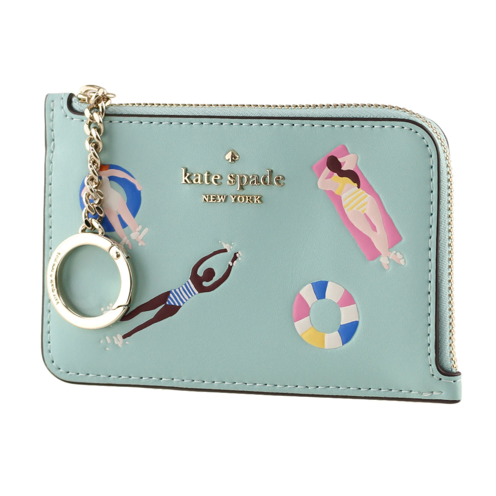 ケイトスペード カードケース 定期・名刺入れ ミニ財布 KATE SPADE k7200 960 ブルーマルチ 青 財布・小物 レディース