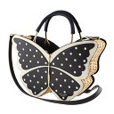 【訳ありアウトレット】ケイトスペード ハンドバッグ ショルダーバッグ 2WAY KATE SPADE k6526 ネイビーマルチ 紺 ドット 水玉 異素材ミック...