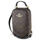 コーチ ショルダーバッグ ポシェット 2WAY モノグラム COACH CC872 IMAA8 ブラウン×ブラック 黒 バッグ レディース