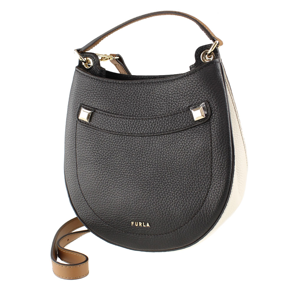 フルラ ポシェット 【P10倍 6/4 9:59まで】 フルラ ショルダーバッグ ポシェット 2WAY スタッズ FURLA WB00634 E05 ブラックマルチ 黒 バッグ レディース