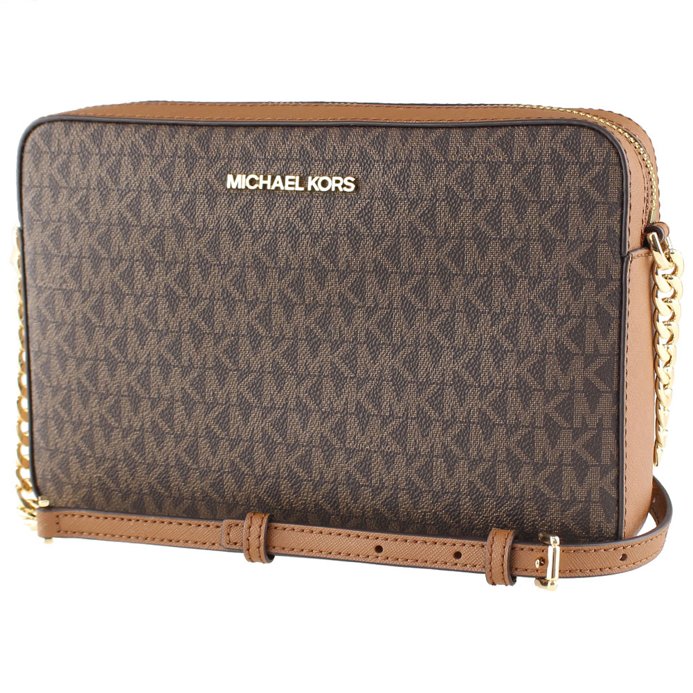 マイケルコース　ポシェット マイケルコース ショルダーバッグ ポシェット モノグラム MICHAEL KORS 35f8gttc3b ブラウン 茶 チェーン バッグ レディース