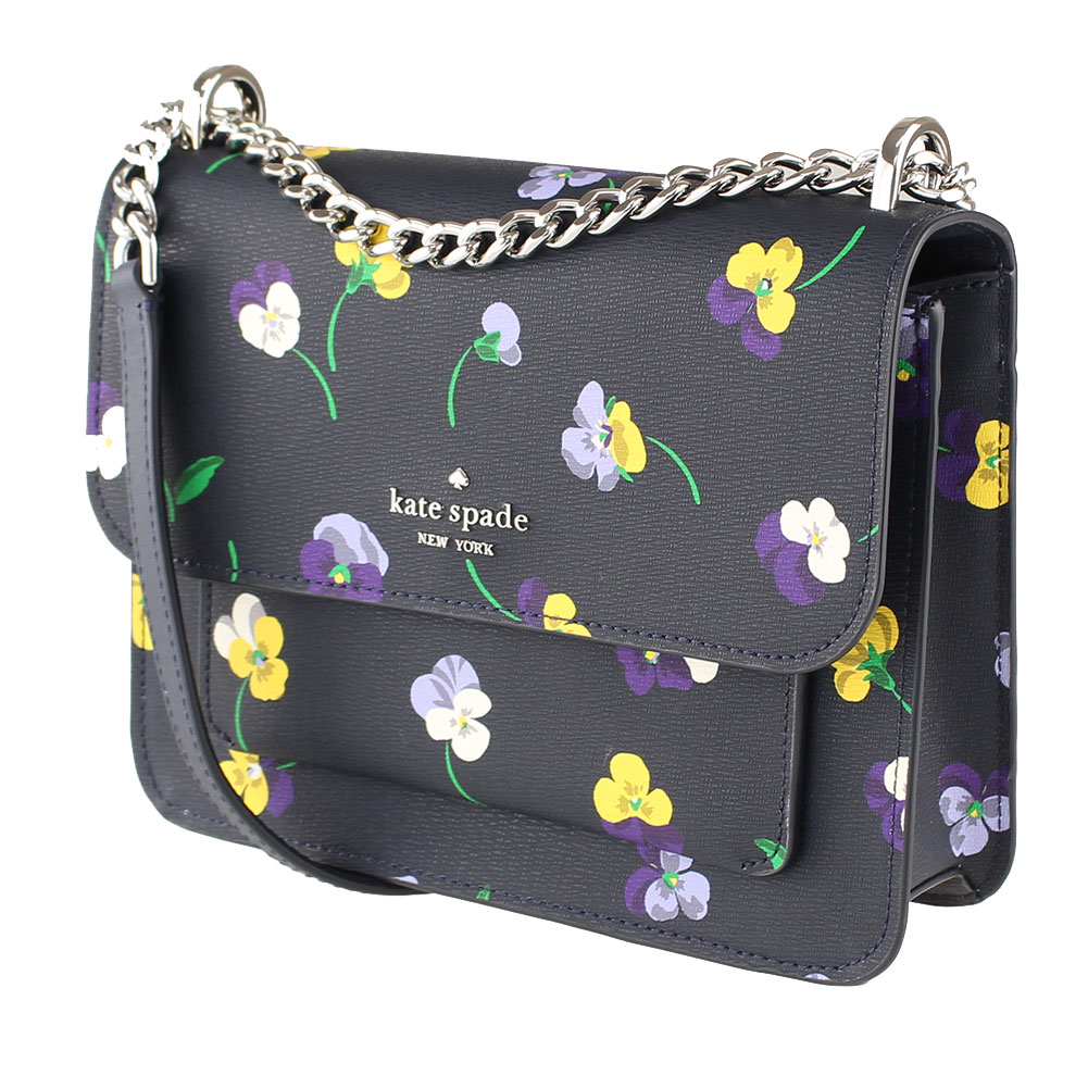 ケイトスペード ショルダーバッグ ポシェット 斜め掛け クロスボディ 2WAY KATE SPADE ka793 403 ネイビーマルチ 紺 花柄 チェーン バッグ レディース