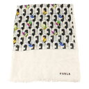 FURLA マフラー フルラ マフラー ストール モノグラム ミミ FURLA WT00008 A01 01B00 ホワイトマルチ 白 アニマル柄 レディース