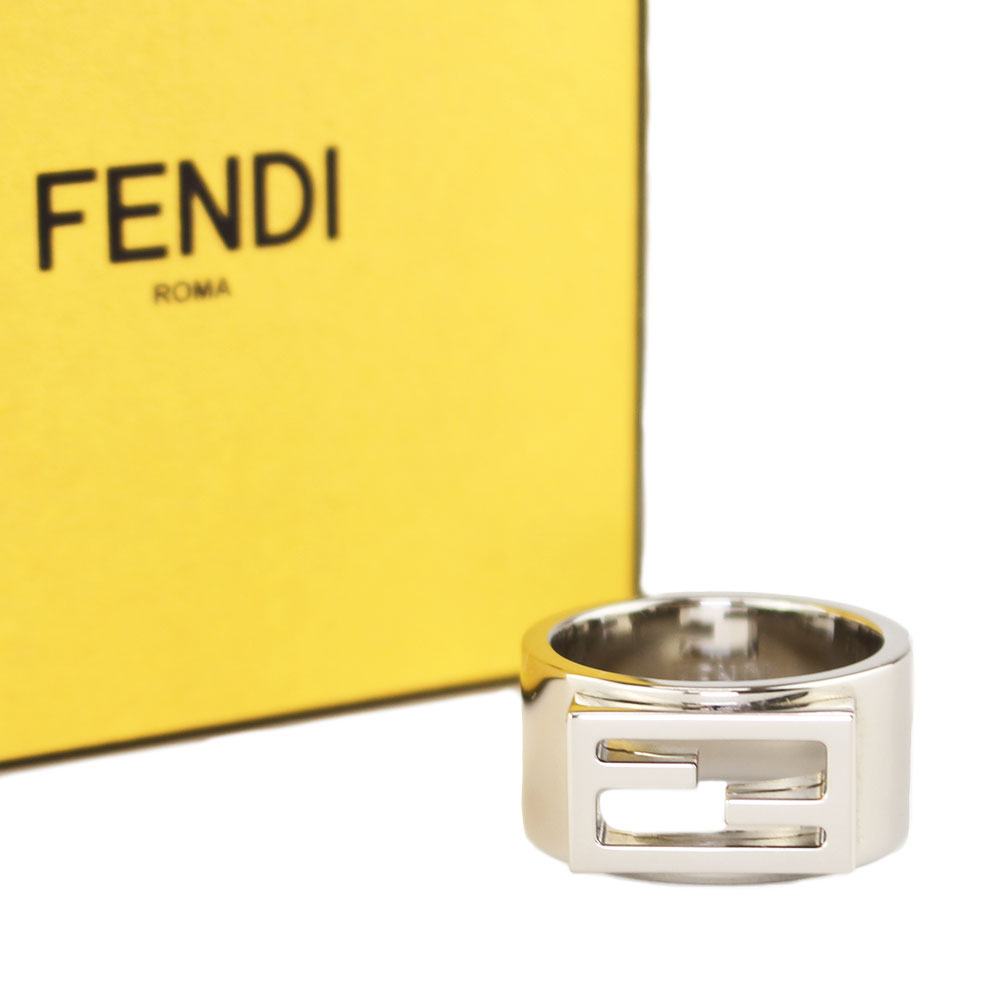 フェンディ 指輪 リング フラットバンド バゲット FENDI 7AJ541 B08 f0th0 シルバー アクセサリー メンズ