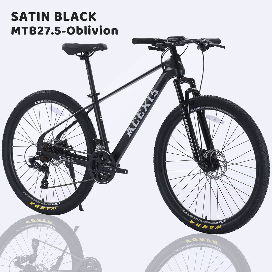 マウンテンバイク MTB 27.5inch ACEXIS マグネシウム合金 フレーム セミブロックタイヤ シマノ shimano 24段変速 シフトブレーキ兼用レバー 多色展開 通勤通学 新生活 入学 就職 お祝いに メーカー保証1年