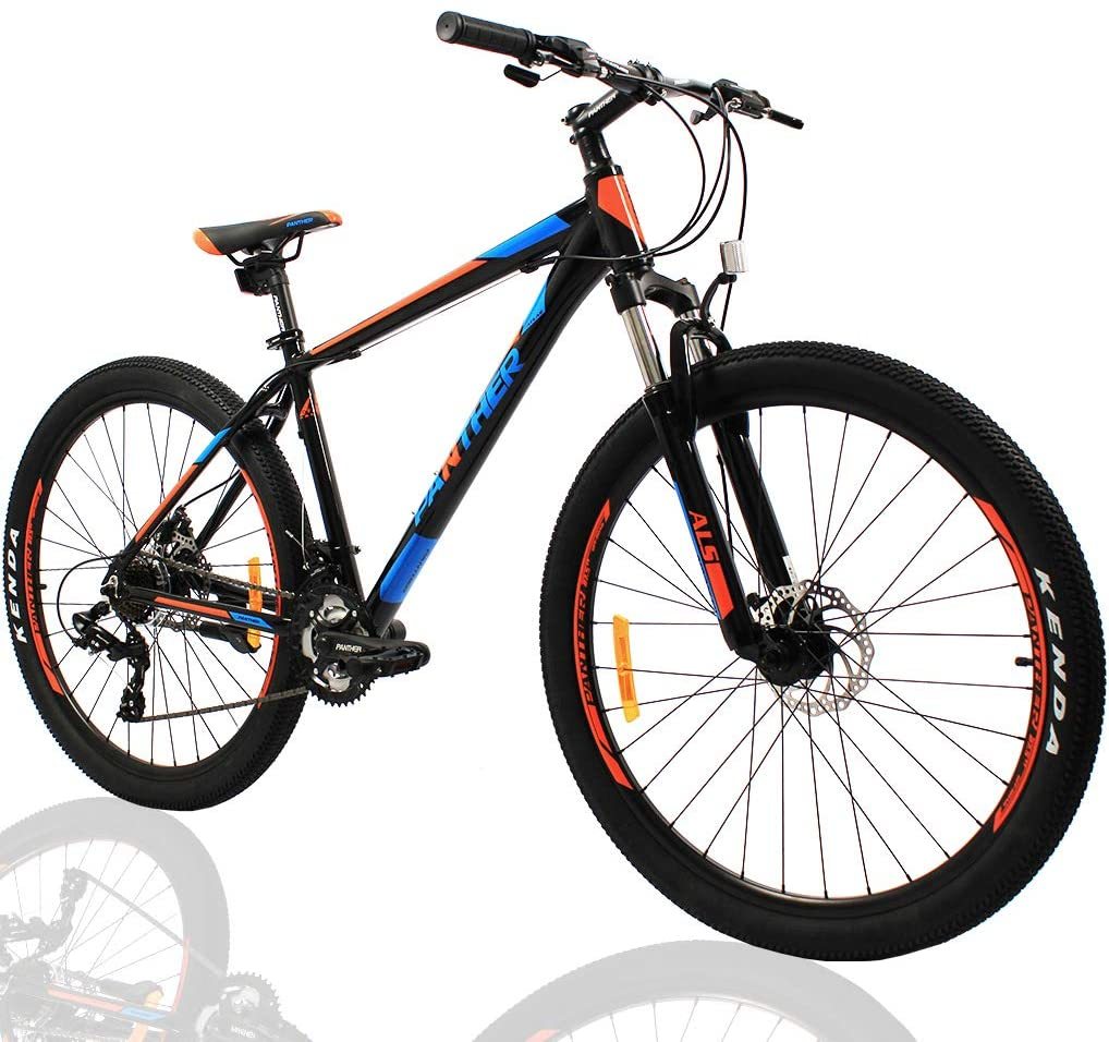 PANTHER パンサー MTB 27.5inch 2.1 KENDAタイヤ shimano 24段変速 シフトブレーキ兼用レバー 超軽量異型アルミフレーム フレーム高さ440mm 適応身長160cm以上 前後クイックリリース搭載 ライ…